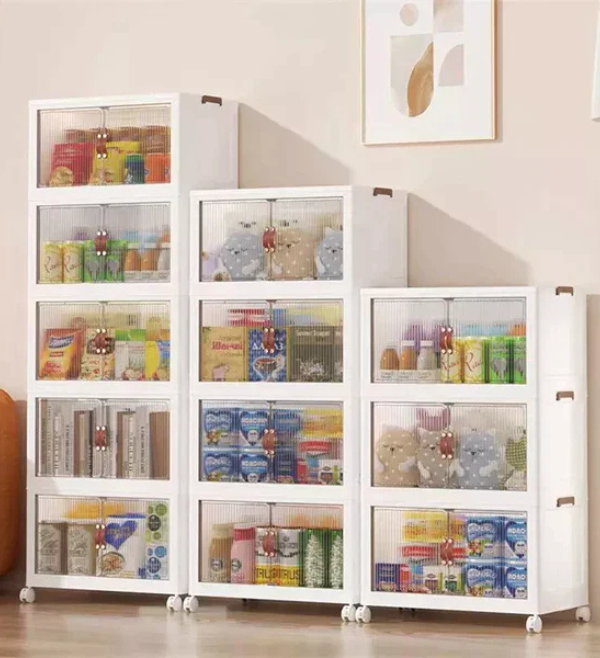 Kit 12 caixas organizadoras dobráveis com rodinhas | Casa & Organização | Plástico PP 6L